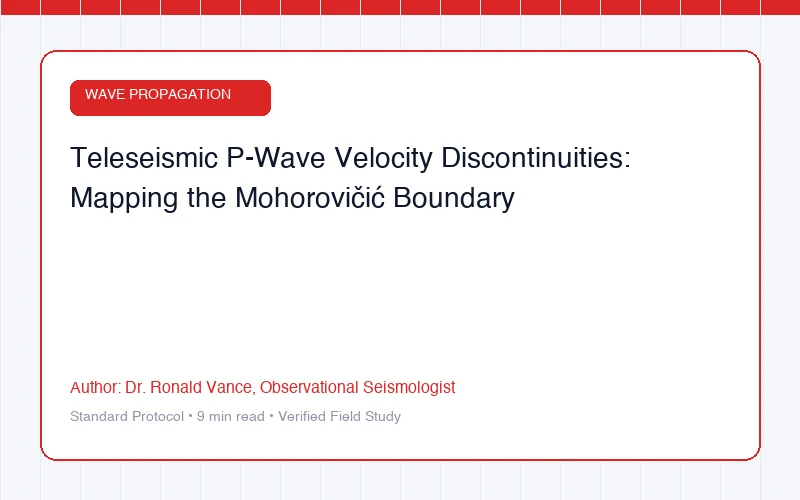 Teleseismic P-Wave Velocity Discontinuities: Mapping the Mohorovičić Boundary