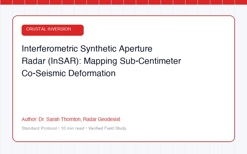 Interferometric Synthetic Aperture Radar (InSAR): Mapping Sub-Centimeter Co-Seismic Deformation